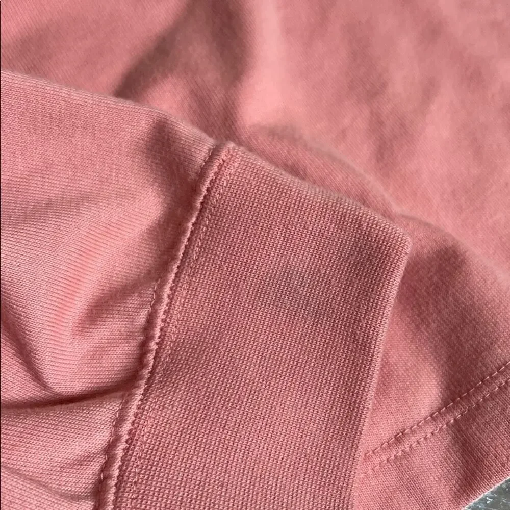 Nike women’s 1X long sleeve tee, peachy-pink with gray band